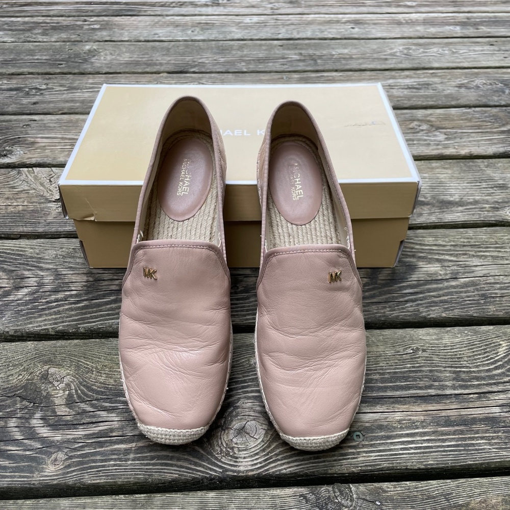 Women's Shoes: Michael Kors Leather Slip On Espadrilles - Picture 2 of 8